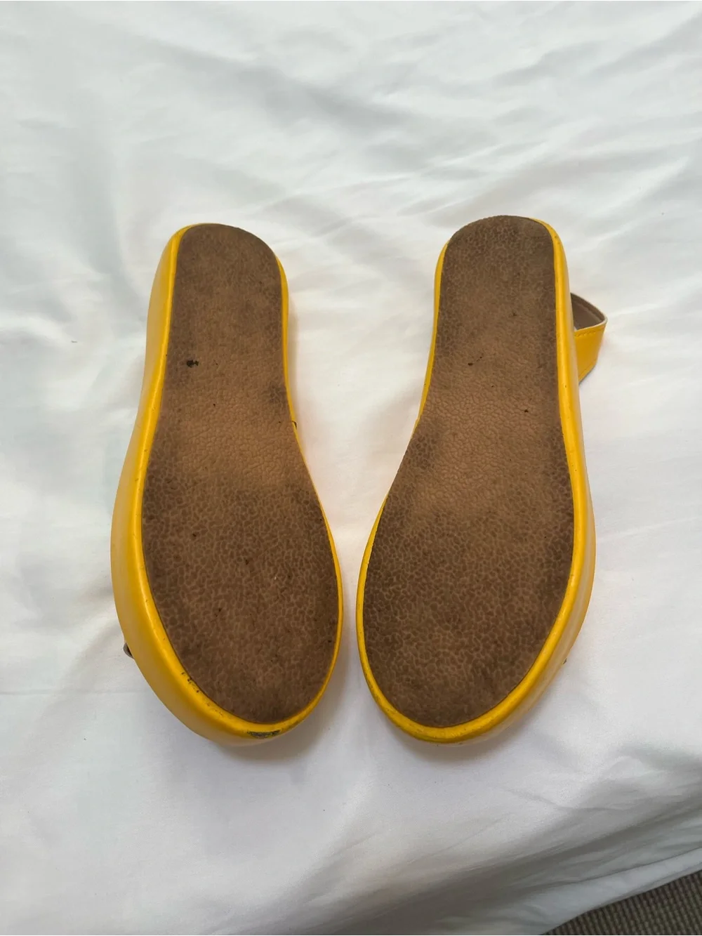 Women's Yellow Open-Toe Slingback Platform Sandals - Modern Comfort